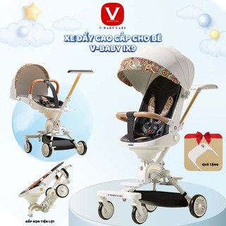 [ XẢ KHO ] Xe Đẩy 2 Chiều V-Baby IX9 NEW 2024 (TẶNG BÀN ĂN ) & Xe Đẩy V-Baby LX80 (Tặng đệm lót)