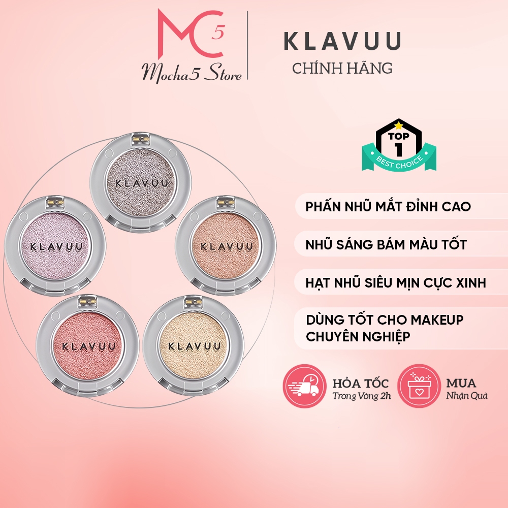 Phấn mắt KLAVUU URBAN PEALSATION dạng nhũ cao cấp lấp lánh ánh ngọc trai siêu xinh