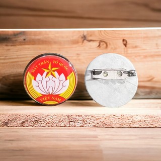 Set 10 Huy Hiệu Mặt Trận Tổ Quốc . Chất liệu : INOX