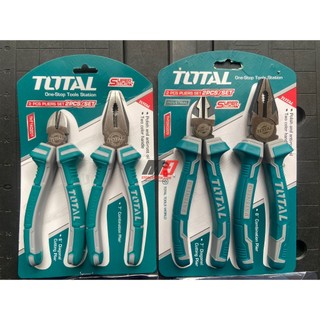Bộ 2 kềm răng 7 inch và kềm cắt 6 inch - bộ 2 kềm răng 8 inch và kềm cắt 7 inch - total - tht1k0201 - tht2k0205