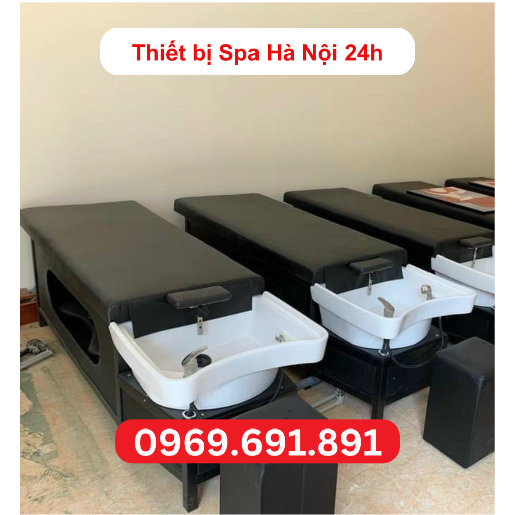 Giường gội đầu 2in1, giường gội đầu dưỡng sinh spa, giường gội đầu kết hợp massage khung sắt tĩnh điện cao cấp