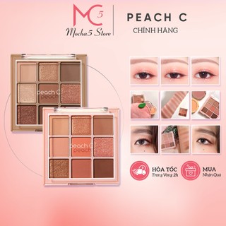 Bảng phấn mắt peach c soft mood eyeshadow palette 9 ô