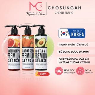 Sữa rửa mặt rau củ SRM CHOSUNGAH Vegitoks Byvibes Wonder Bath Premium Cleanser sủi bọt thải độc 200ml