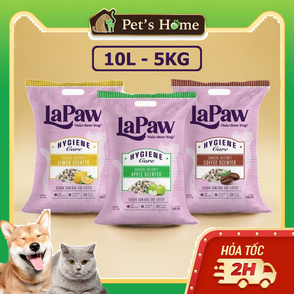 Cát đất sét mix than hoạt tính Lapaw 10L (5kg)