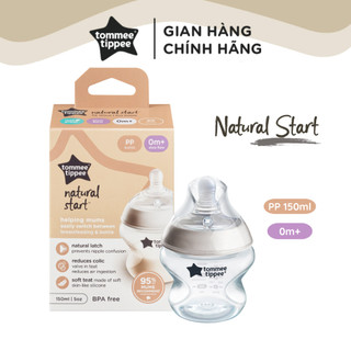 Bình Sữa Ty Siêu Mềm Tự Nhiên Tommee Tippee Natural Start 150ml, Núm Ty Của Bình 0-3 Tháng
