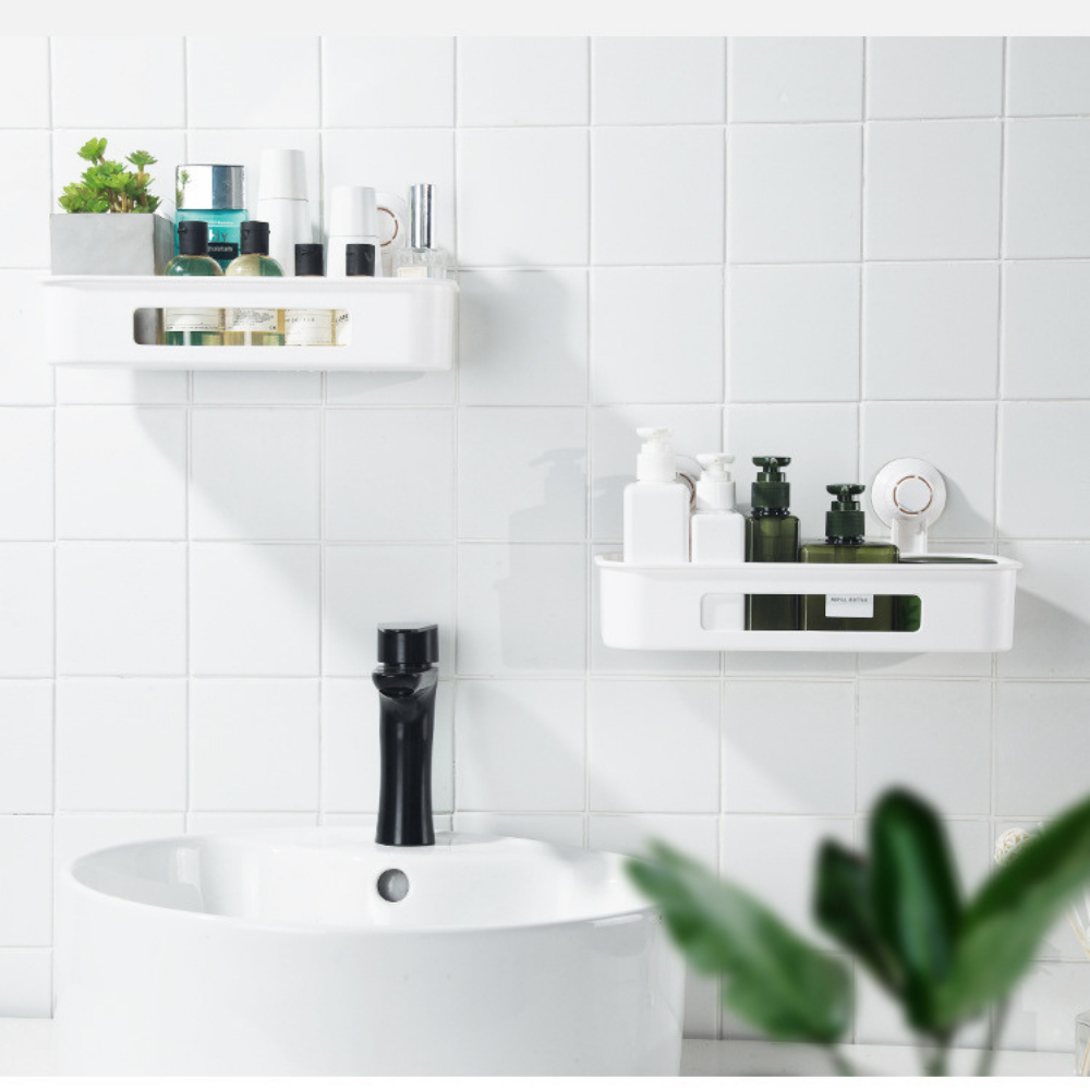 Kệ hít tường đa năng để đồ phòng tắm, kệ hút chân không không cần khoan HT1
