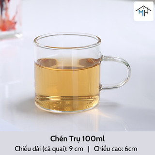 Cốc thủy tinh chịu nhiệt 100ml (Chén trụ)