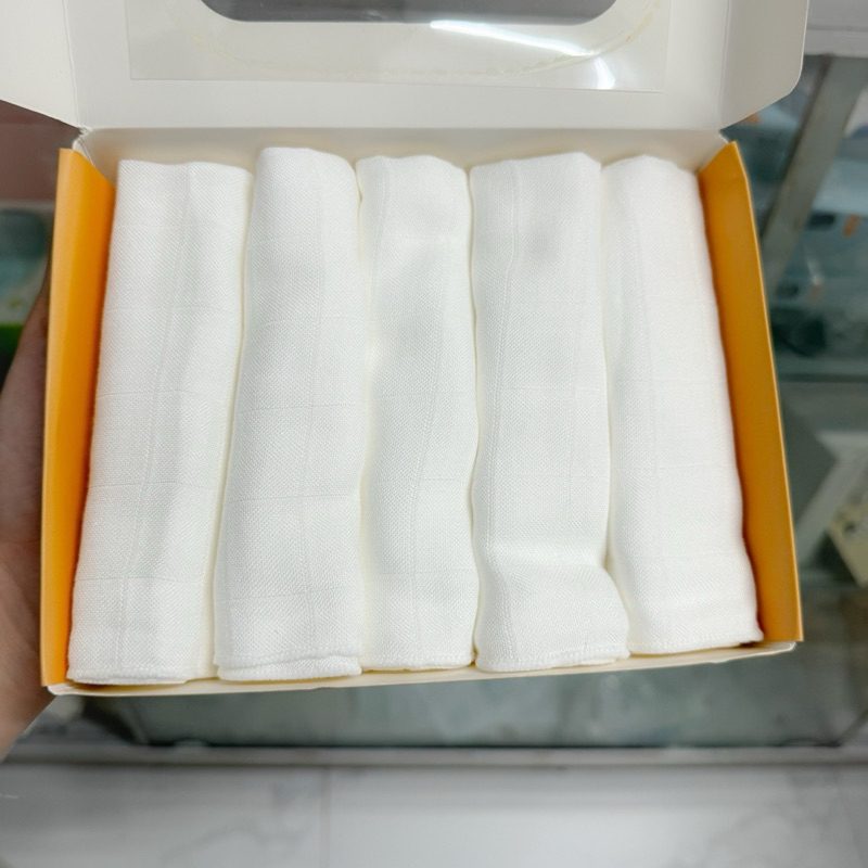 Sét 5 Khăn Sữa Bamboo Sợi tre Mềm Mại Không Bám Bụi Vải