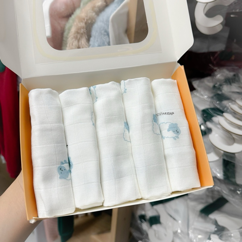 Sét 5 Khăn Sữa Bamboo Sợi tre Mềm Mại Không Bám Bụi Vải