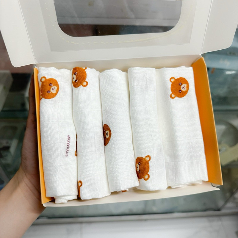 Sét 5 Khăn Sữa Bamboo Sợi tre Mềm Mại Không Bám Bụi Vải