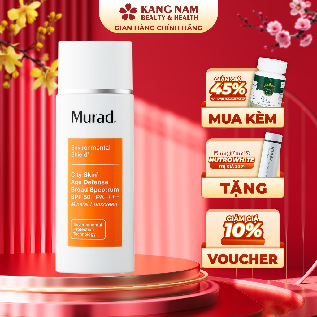 Kem Chống Nắng Khoáng Chất Murad City Skin Age Defense Broad Spectrum SPF 50 PA++++ 50ml