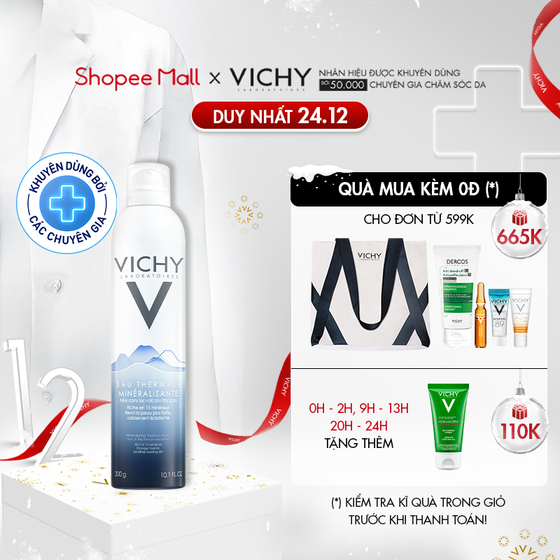 Nước khoáng dưỡng da Vichy Mineralizing Thermal Water 300ml