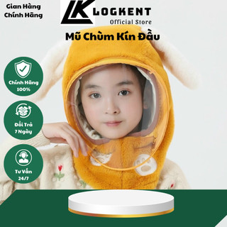 Mũ Chùm Kín Đầu Cho Bé Trai Và Bé Gái 2-12 Tuổi, Mũ Lông Kèm Kính 3 in 1 Có Thể Tháo Rời(LOGKENT)
