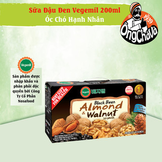 Khay 15 Túi Sữa Hạt Đậu Đen Óc Chó Hạnh Nhân Vegemil 200ml (Black Bean, Almond & Walnut)