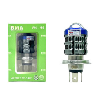 Đèn pha led bi cầu w4 bma chân h4, t19 siêu sáng