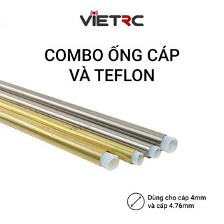 Combo ống inox / đồng + ống nhựa ( teflon ) cho cáp 4mm / 4.76mm ráp tàu/cano điều khiển từ xa