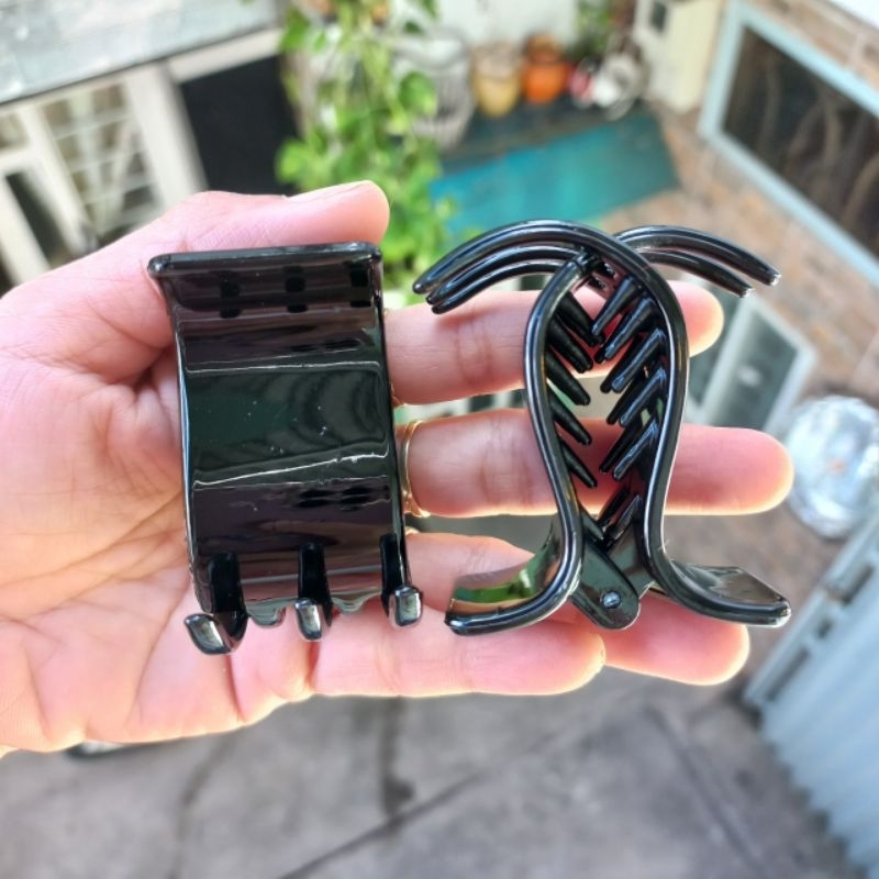 Kẹp tóc 5 răng đen bóng thời trang nữ