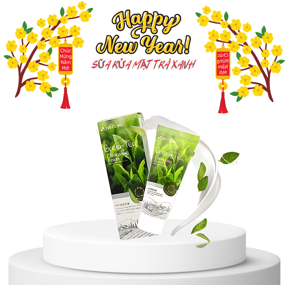 Sữa rửa mặt 3w clinic trà xanh 100ml