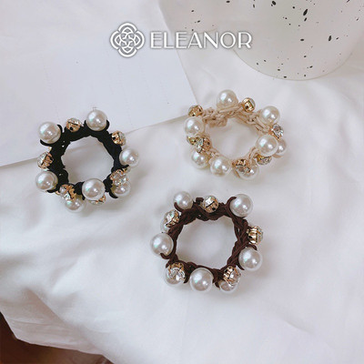 Dây buộc tóc nữ Eleanor Accessories đính đá cột tóc ngọc trai nhân tạo phụ kiện tóc 5478