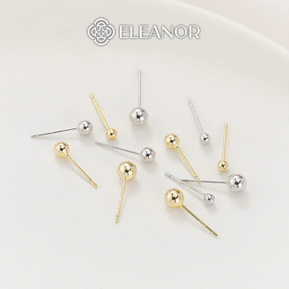 Bông tai nữ nụ chuôi bạc 925 Eleanor Accessories hình tròn khuyên tai basic phụ kiện trang sức 2170