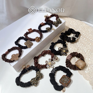 Dây buộc tóc nữ thun co dãn Eleanor Accessories dây cột tóc mặt đính đá phụ kiện tóc 3528