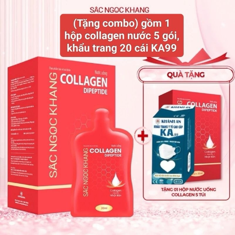 Nước uống đẹp da Collagen Dipeptide Sắc Ngọc Khang hấp thụ nhanh và vượt trội giúp trẻ hóa làn da- săn chắc