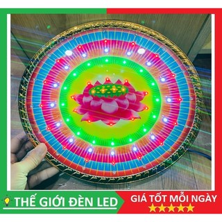 Đèn hào quang led xoay hình bông sen 15cm, 18cm, 22cm, 25cm, 30cm, 40cm đủ màu sắc