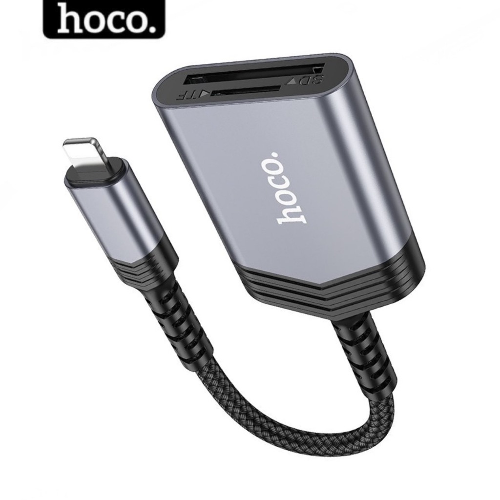 Đầu lọc thẻ nhớ Hoco chuyển đổi dữ liệu sang thẻ SD và TF dùng cho ip iphone 11 12 13 14 xsmax ..