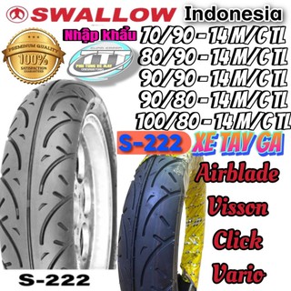 VỎ LỐP TAY GA VISION / AIR BLADE / VARIO / CLICK SWALLOW INDONESIA S-222