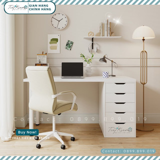 Bàn làm việc thông minh Nội Thất Tiết Kiệm dùng làm bàn decor đã lắp sẵn làm bàn học thiết kế theo ikea BLV888989