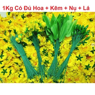 [ Sẵn Kẽm Nụ Lá ] - 1 Kg Hoa Mai Giả, Hoa Đào Giả, Hoa Anh Đào Giá Xưởng Tận Gốc Dùng Làm Cây Trang Trí Tết