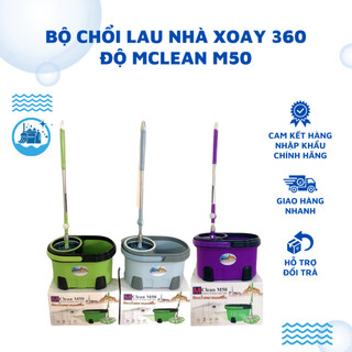 Bộ Lau Nhà 2 Ngăn Tách Nước Thông Minh Mclean M50 Thiết Kế Hiện Đại Bồn Chứa Riêng Biệt