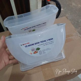 Tô nhúng bánh tráng 3N Châu Hưng, Trong suốt, tiện lợi. Nhựa PP an toàn khi sử dụng.