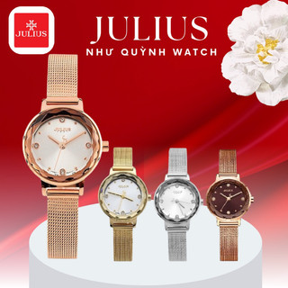 Đồng Hồ Nữ Julius Hàn Quốc Dây Thép JA-917D JU1148 (Nâu đồng)