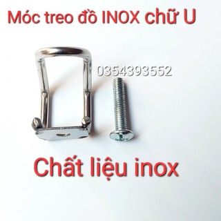 Móc treo đồ xe máy chữ U Inox gắn mọi loại xe