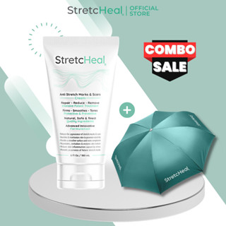  Combo Kem Rạn StretcHeal 180ml Chính Hãng Made in USA + Set Quà Tặng Dù Cầm Tay Vải Tơ Sống 