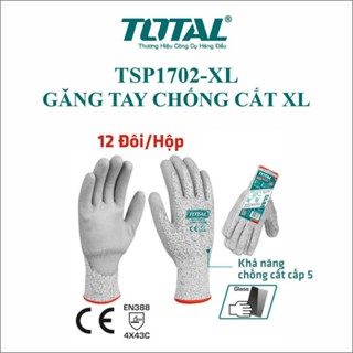 TOTAL TSP1702-XL -- (1 đôi) Găng tay bảo hộ chống cắt (Mẫu mới) - size XL