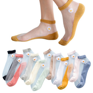 [Style GenZ] Túi 10 Đôi Tất Nữ Cổ Ngắn Ren Hoa Cúc Công Chúa Sành Điệu Siêu Xinh Đẹp