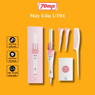 Máy Uốn Tóc Làm Xoăn Trục Xoay Tự Động 7DaysSmile VIVID&VOGUE Tặng Kèm Lược Và Kẹp Tóc UT1