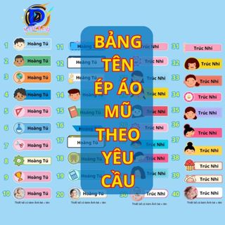  Bảng Tên ủi áo học sinh - Phù hiệu Bảng tên ủi cao cấp  decal ủi  thiết kế theo yêu cầu  BÁN TỐI THIỂU 10 CÁI  