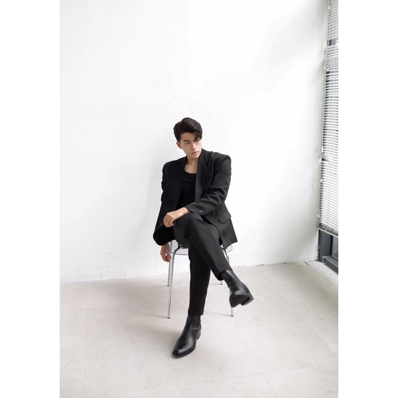 CHELSEA BOOTS Giày Bốt Nam Cao Cấp Da Bò Nguyên Tấm Nhập Khẩu Banglades Đế Cao 5cm, Gót Gỗ Chính Hãng - TDK Shoemaker