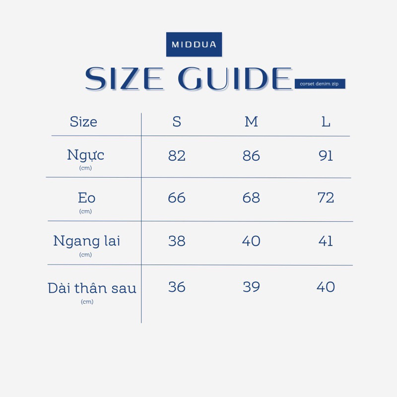 Denim04 Corset denim dây kéo khoá sau