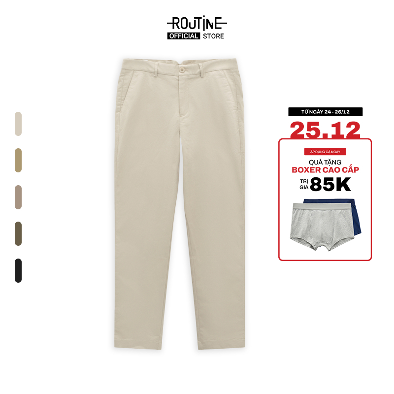 Quần Kaki Nam Cotton Trơn Form Slim - Routine 10S23PCA100C