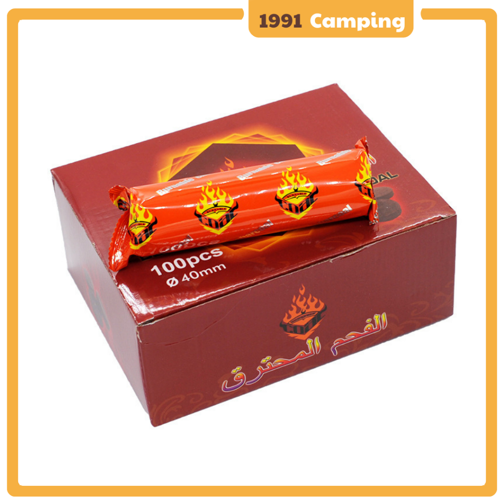 Than hoa không khói, than hoa nướng thịt, dùng cho bếp, lò nướng than an toàn - 1 Hộp 10 Gói