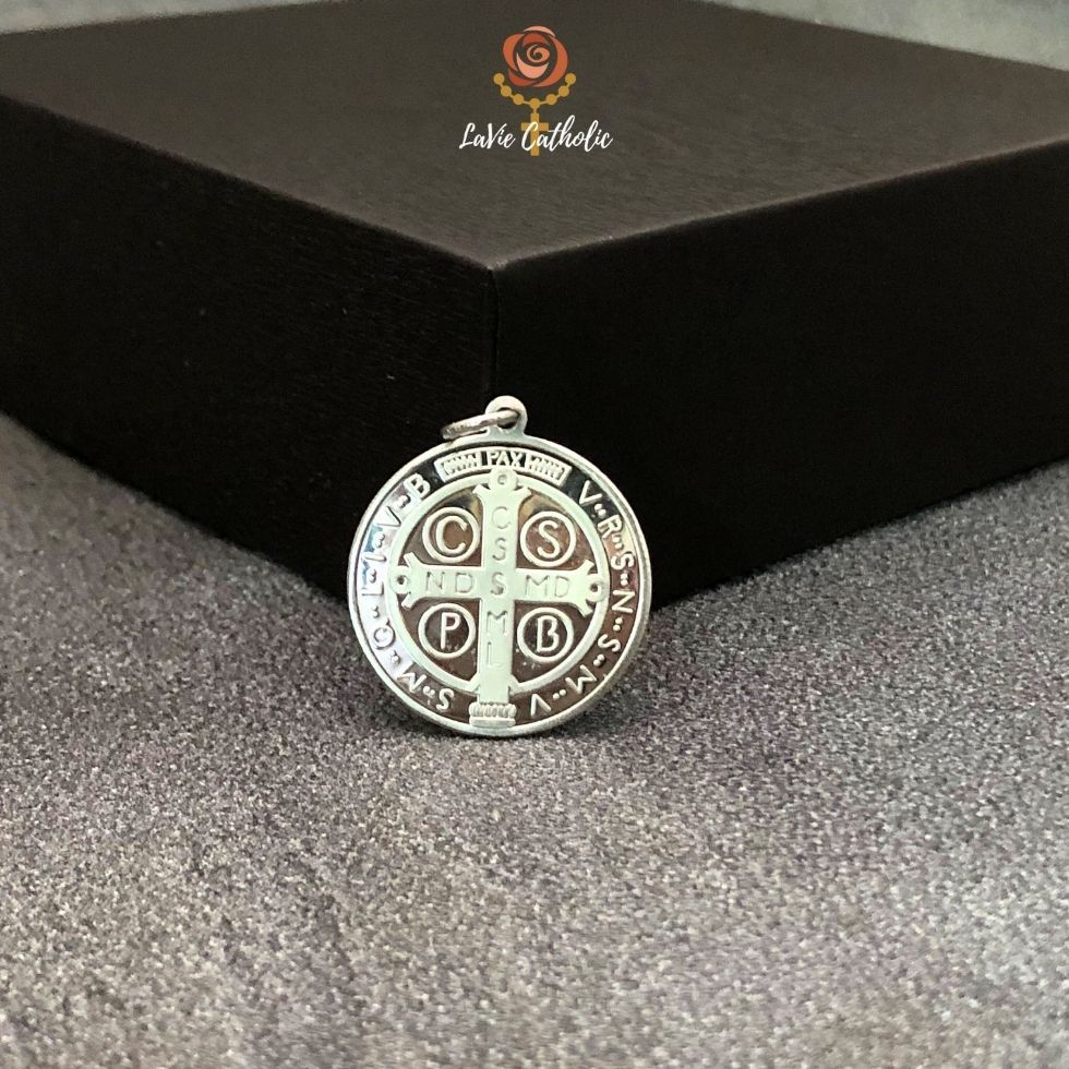 Mặt Dây Chuyền Thánh Benedict Bạc 925