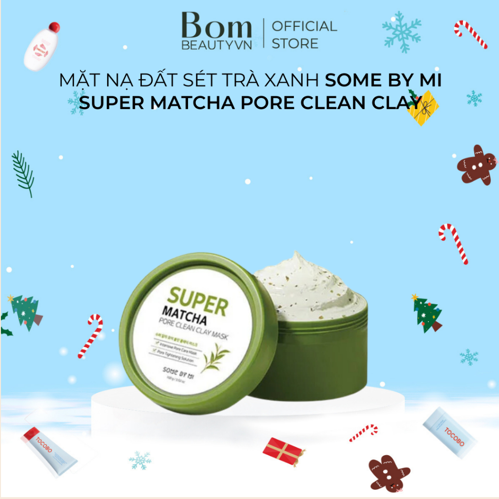 Mặt Nạ Đất Sét Trà Xanh Some By Mi Super Matcha Pore Clean Clay Mask 100g( 05/2026)