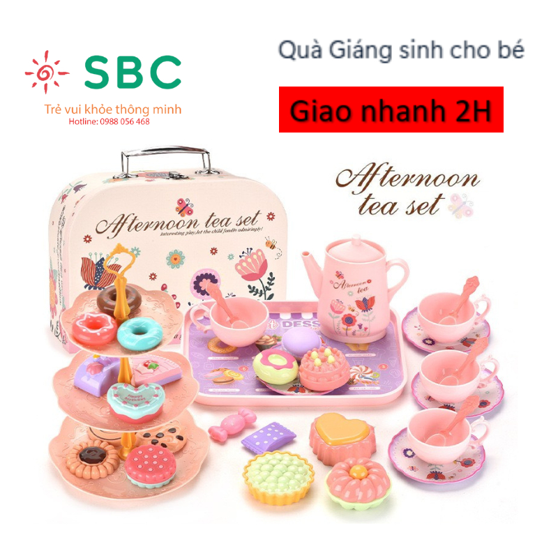 Đồ chơi thông minh SBC - Bộ Đồ Chơi Vali Trà Bánh, Tiệc Trà Bánh Cho Bé