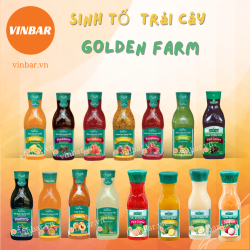 Sinh tố Golden Farm 1 lít - 15 vị trái cây