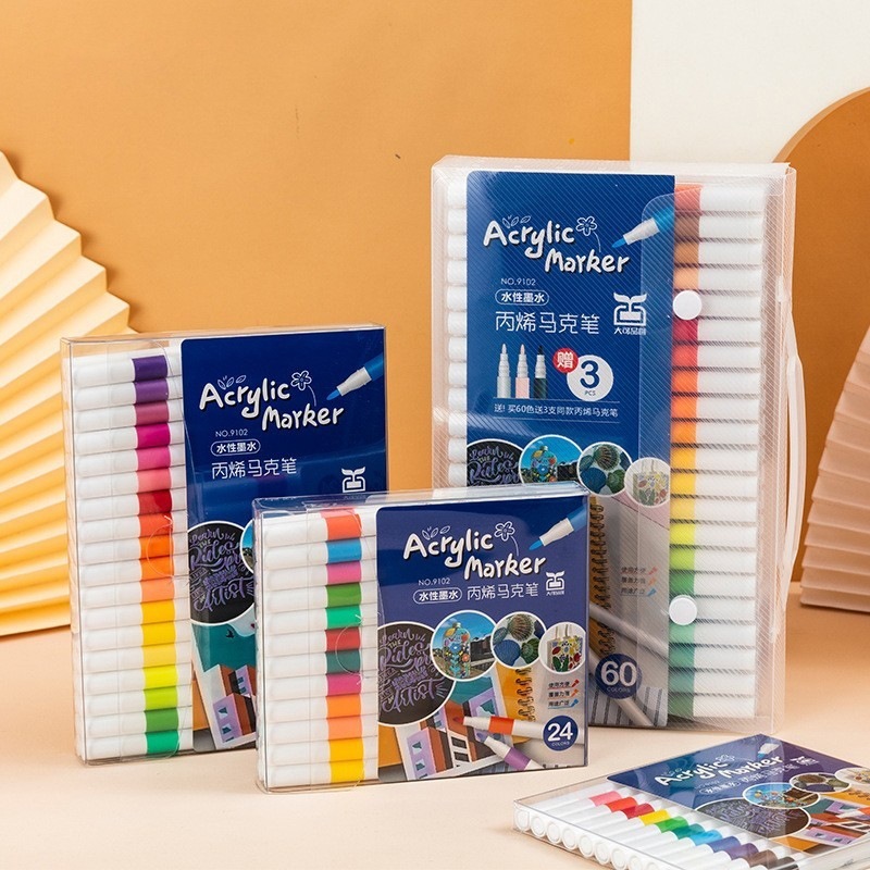 Bút màu Acrylic Marker Cao Cấp 36 Màu (BM36) bút sơn Acrylic chống nước vẽ trên mọi chất liệu