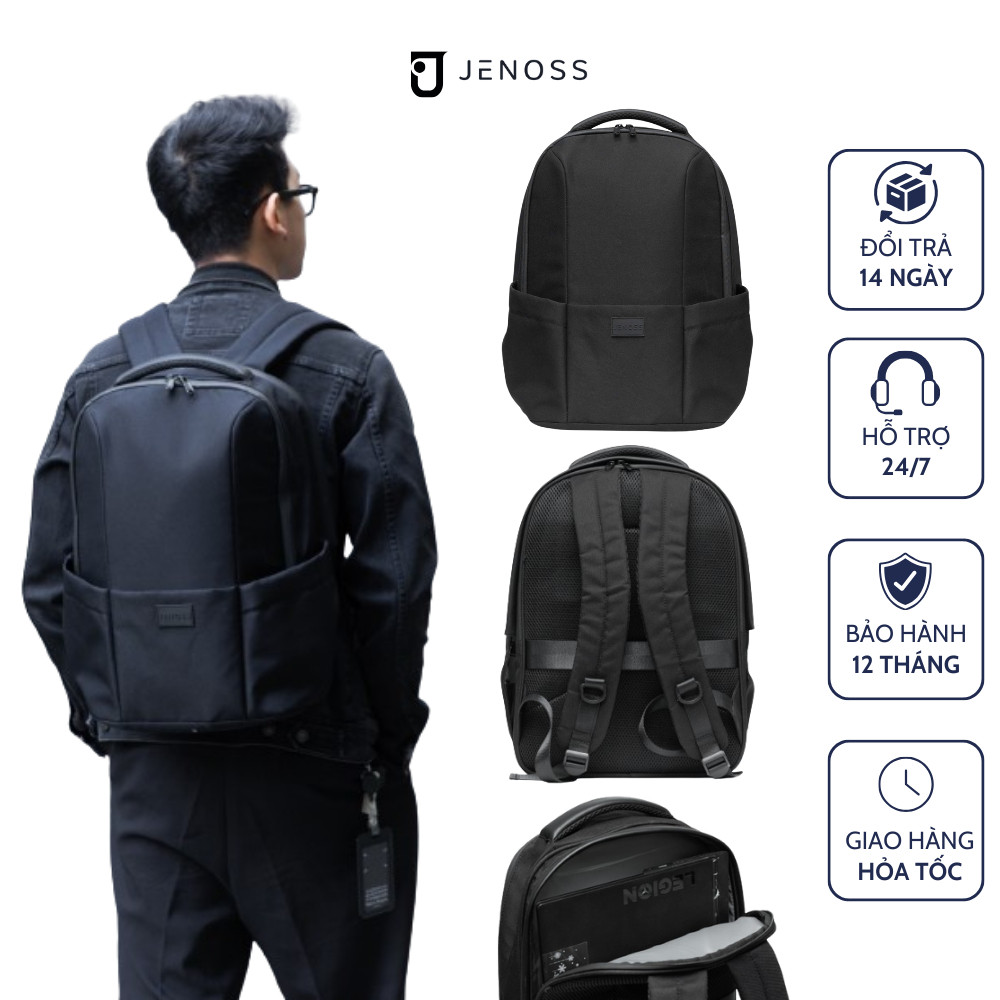 Balo Bishop đựng laptop 15 6 14 inch Jenoss Sức chứa Lớn Unisex Đa Dụng Chống Nước Bụi Shock Đi Phượt Du Lịch Đi Học Làm